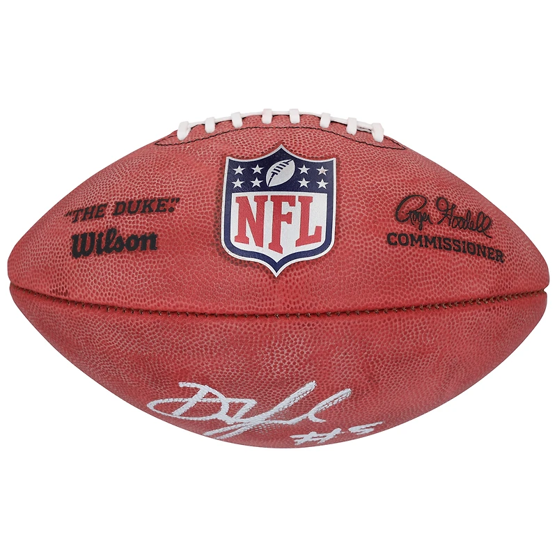 Ballon de football américain Wilson Duke en couleur, autographié par Drake London des Atlanta Falcons