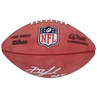 Ballon de football américain Wilson Duke en couleur, autographié par Drake London des Atlanta Falcons