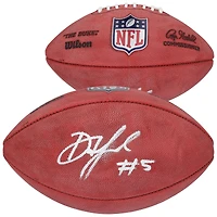 Ballon de football américain Wilson Duke en couleur, autographié par Drake London des Atlanta Falcons