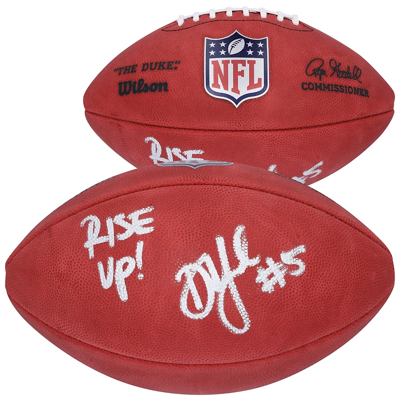 Drake London Atlanta Falcons Autographed Wilson Duke Full Color Football with "Rise Up!" Inscription