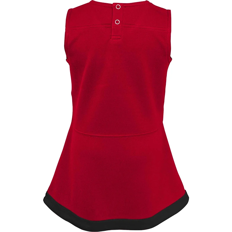 Robe pull rouge Atlanta Falcons Cheer Captain pour bébé fille