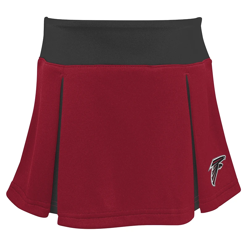 Ensemble deux pièces pour filles d'âge préscolaire avec culotte bouffante Atlanta Falcons Spirit Cheerleader Red