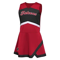 Ensemble robe pull et bloomer en deux pièces pour filles d'âge préscolaire, rouge, Atlanta Falcons, capitaine des pom-pom girls