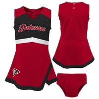 Girls Toddler Red Atlanta Falcons Cheer Captain Dress with Bloomers