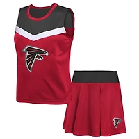 Ensemble deux pièces de pom-pom girl rouge Atlanta Falcons Spirit pour jeunes filles