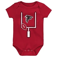 Ensemble de body trois pièces pour bébé et nouveau-né Outerstuff Atlanta Falcons Littlest Player