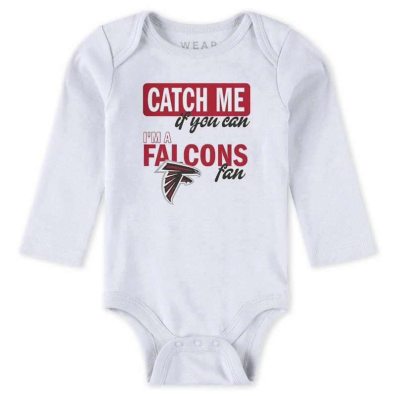 Infant & Newborn WEAR by Erin Andrews Atlanta Falcons Three-Piece Turn Me Around Bodysuits Pant Set