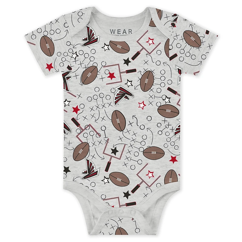 Infant & Newborn WEAR by Erin Andrews Atlanta Falcons Three-Piece Turn Me Around Bodysuits Pant Set