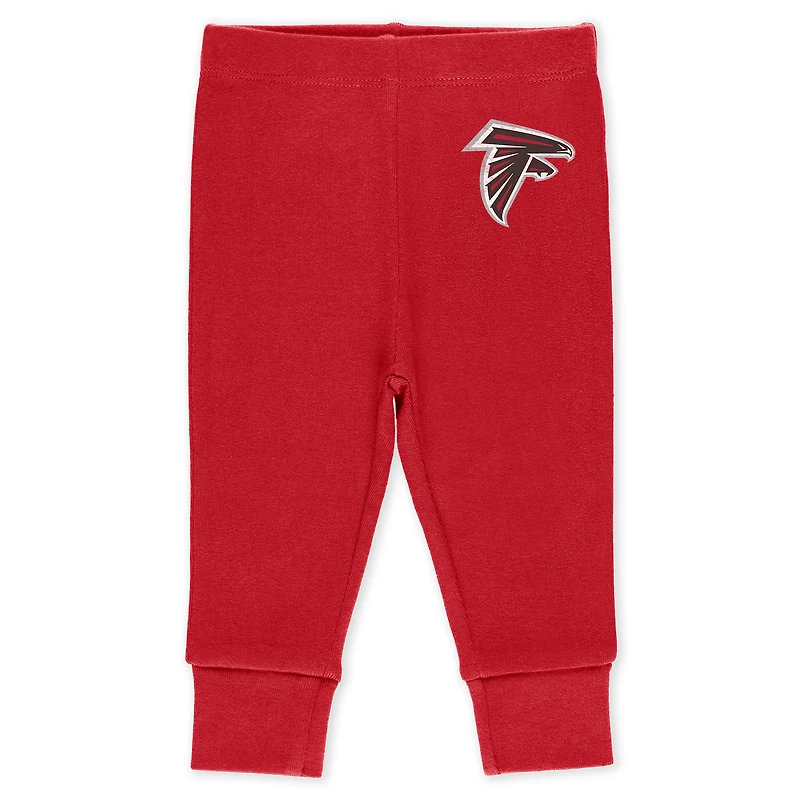 Infant & Newborn WEAR by Erin Andrews Atlanta Falcons Three-Piece Turn Me Around Bodysuits Pant Set