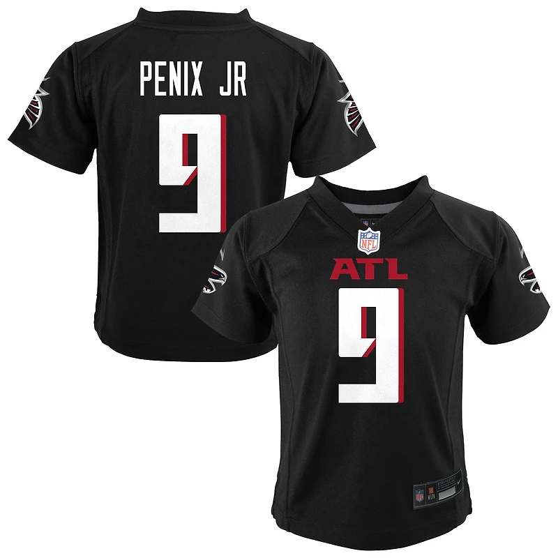 Maillot de jeu Nike Michael Penix Jr. noir pour enfant des Atlanta Falcons