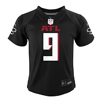Maillot de jeu Nike Michael Penix Jr. noir pour enfant des Atlanta Falcons