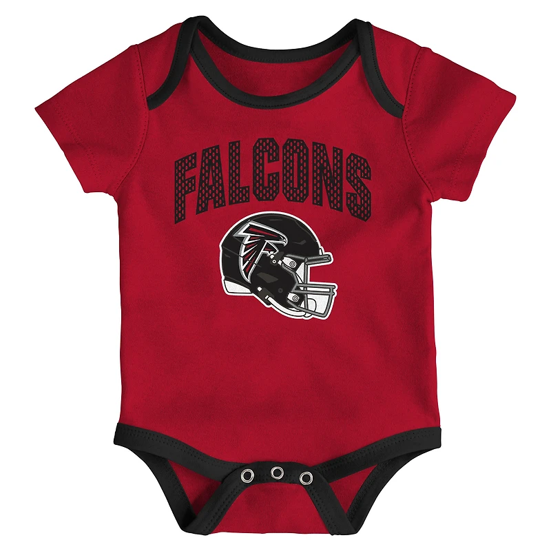 Infant Outerstuff  Atlanta Falcons All Day Play Three-Piece Bodysuit Set