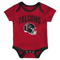 Infant Outerstuff  Atlanta Falcons All Day Play Three-Piece Bodysuit Set