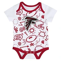 Infant Outerstuff  Atlanta Falcons All Day Play Three-Piece Bodysuit Set