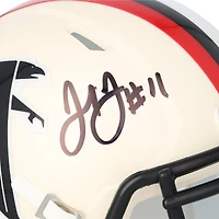 Casque miniature rétro Riddell Speed ​​autographié par Julio Jones (Atlanta Falcons)