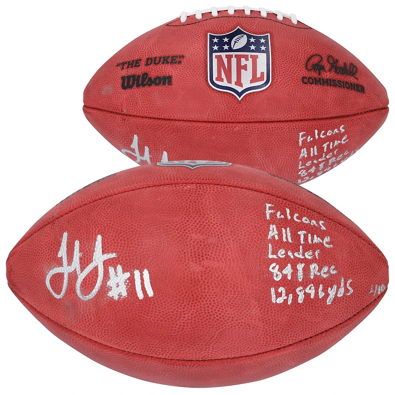 V106832 FALC Julio Jones Atlanta Falcons Ballon de football couleur autographié Duke avec plusieurs inscriptions - Édition limitée n° 1 sur 10 11 Julio Jones AUT FOOTBALL 45839 AUTBALFTB FTBLJO0098 #5