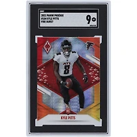 Kyle Pitts Atlanta Falcons 2021 Panini Phoenix Fire Burst #104 SGC Authenticated 9 Rookie Card
