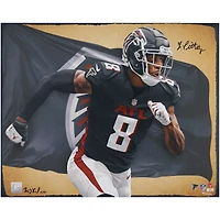 Kyle Pitts Atlanta Falcons Autographed 16" x 20" Photo Print - Art by Brian Konnick - Limited Edition of 50