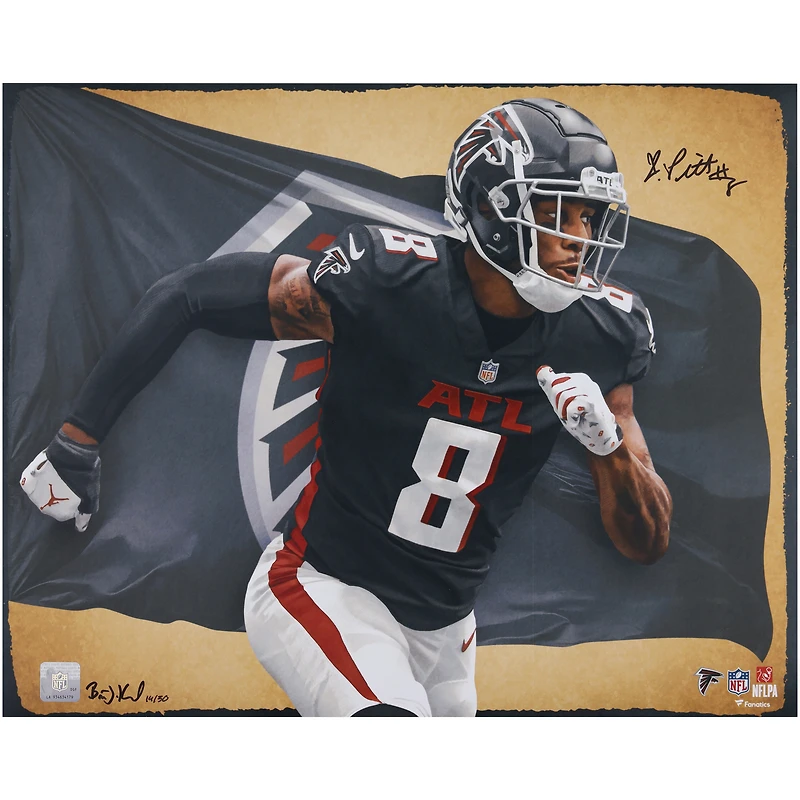 Kyle Pitts Atlanta Falcons Autographed 16" x 20" Photo Print - Art by Brian Konnick - Limited Edition of 50