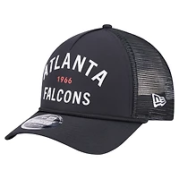 Men's New Era  Black Atlanta Falcons Active Minimalist M-Crown A-Frame 9FORTY Adjustable Hat