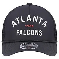 Men's New Era  Black Atlanta Falcons Active Minimalist M-Crown A-Frame 9FORTY Adjustable Hat