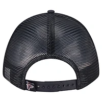Men's New Era  Black Atlanta Falcons Active Minimalist M-Crown A-Frame 9FORTY Adjustable Hat