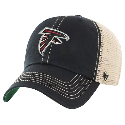 Men's '47  Black/Natural Atlanta Falcons Trawler Clean Up Trucker Adjustable Hat