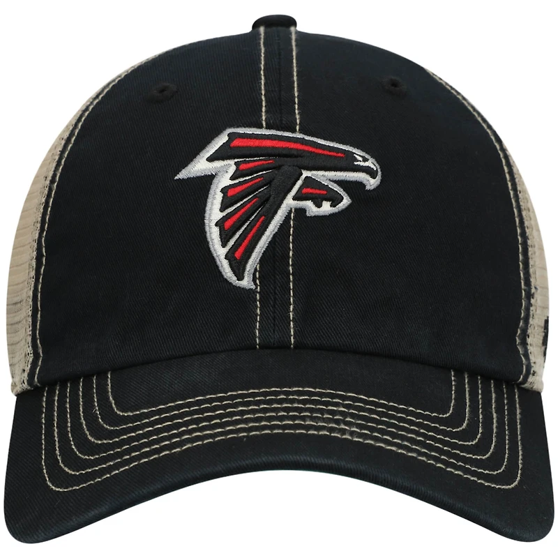 Men's '47 Black/Natural Atlanta Falcons Trawler Trucker Clean Up Snapback Hat