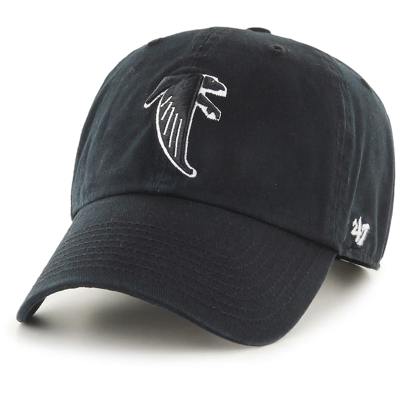 Men's '47 Black Atlanta Falcons Clean Up Adjustable Hat