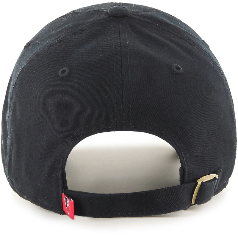 Men's '47 Black Atlanta Falcons Clean Up Adjustable Hat