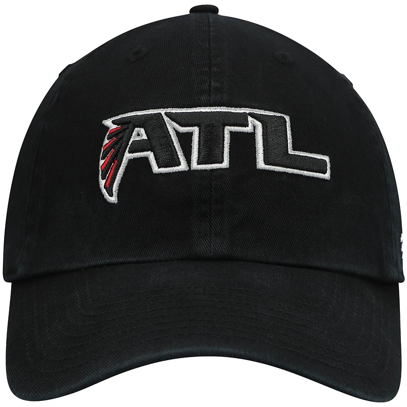 Men's '47 Black Atlanta Falcons Clean Up Alternate Adjustable Hat
