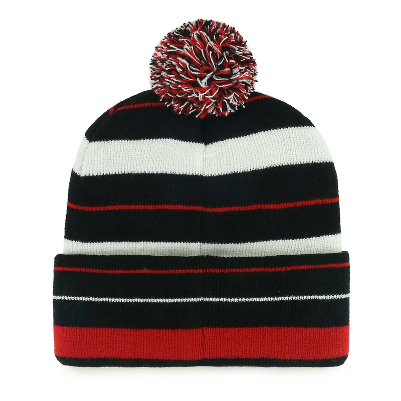 Bonnet en tricot à revers Powerline '47 Atlanta Falcons noir pour hommes avec pompon