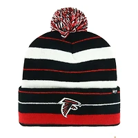 Bonnet en tricot à revers Powerline '47 Atlanta Falcons noir pour hommes avec pompon