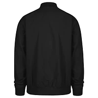 Men's '47 Black Atlanta Falcons Sundays Euro Step Twill Full-Button Bomber Jacket