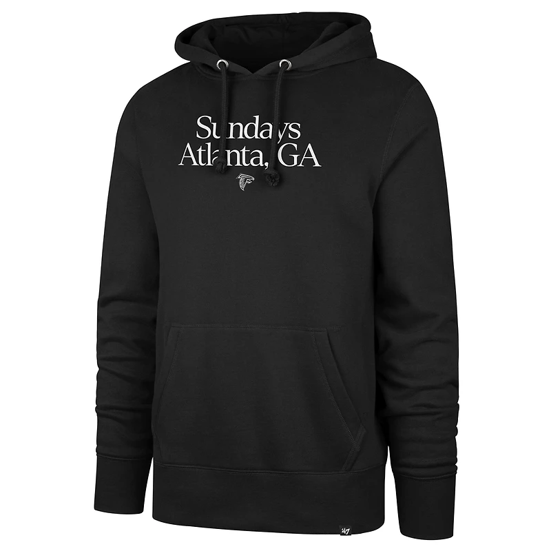 Sweat à capuche noir « 47 » pour homme des Atlanta Falcons Sundays Regional Headline