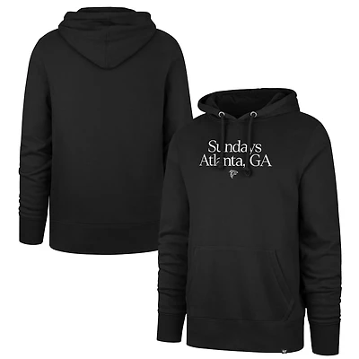 Sweat à capuche noir « 47 » pour homme des Atlanta Falcons Sundays Regional Headline