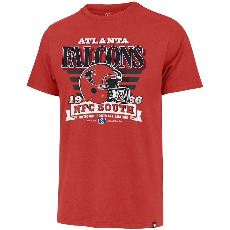 T-shirt rétro rouge Atlanta Falcons '47 pour homme, motif rayé et éclaboussures Franklin