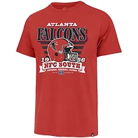 T-shirt rétro rouge Atlanta Falcons '47 pour homme, motif rayé et éclaboussures Franklin