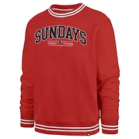 Men's '47 Red Atlanta Falcons Sundays Clubhouse View Sierra Fleece Pullover Sweatshirt