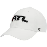 Casquette ajustable blanche Atlanta Falcons « Clean Up » n° 47 pour homme
