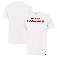 T-shirt blanc avec inscription drapeau Franklin des Falcons d'Atlanta '47 pour hommes
