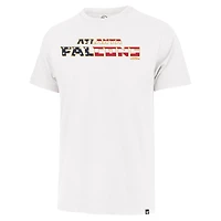 T-shirt blanc avec inscription drapeau Franklin des Falcons d'Atlanta '47 pour hommes