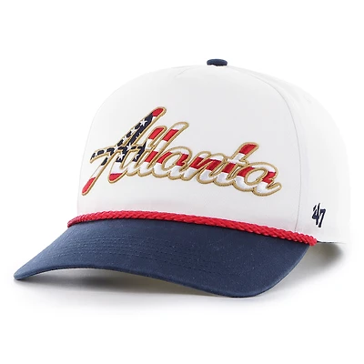 Casquette ajustable blanche patriotique des Falcons d'Atlanta pour homme, modèle 1947