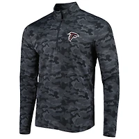 Sweat-shirt noir à fermeture éclair quart de tour pour homme des Falcons d'Atlanta Brigade d'Antigua