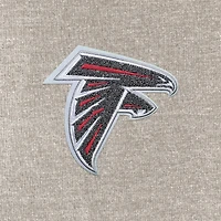 Men's Antigua Oatmeal Atlanta Falcons Reward Chenille Pullover Crewneck Sweatshirt