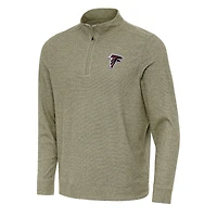 Men's Antigua Olive Atlanta Falcons Subtle Quarter-Zip Top