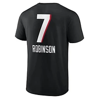 Men's Bijan Robinson Black Atlanta Falcons Team Wordmark Name & Number T-Shirt