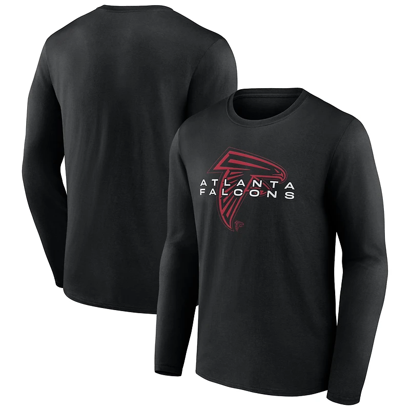Men's  Black Atlanta Falcons Advance To Victory Long Sleeve T-Shirt