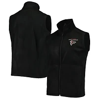 Débardeur entièrement zippé en polaire Houston Atlanta Falcons noir pour homme