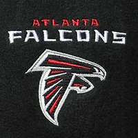 Débardeur entièrement zippé en polaire Houston Atlanta Falcons noir pour homme